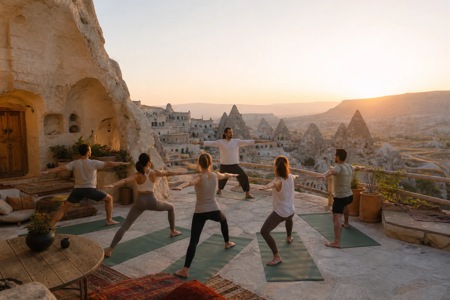 Yoga merkezi ve kısa inziva programları: Taşın sessizliğinde nefes al.